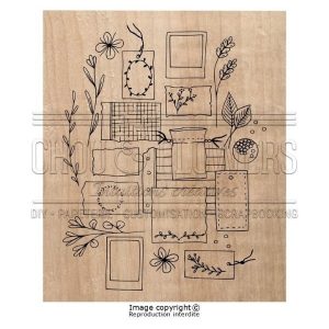 sello de madera mes petits papiers de chou and flowers | marakiscrap